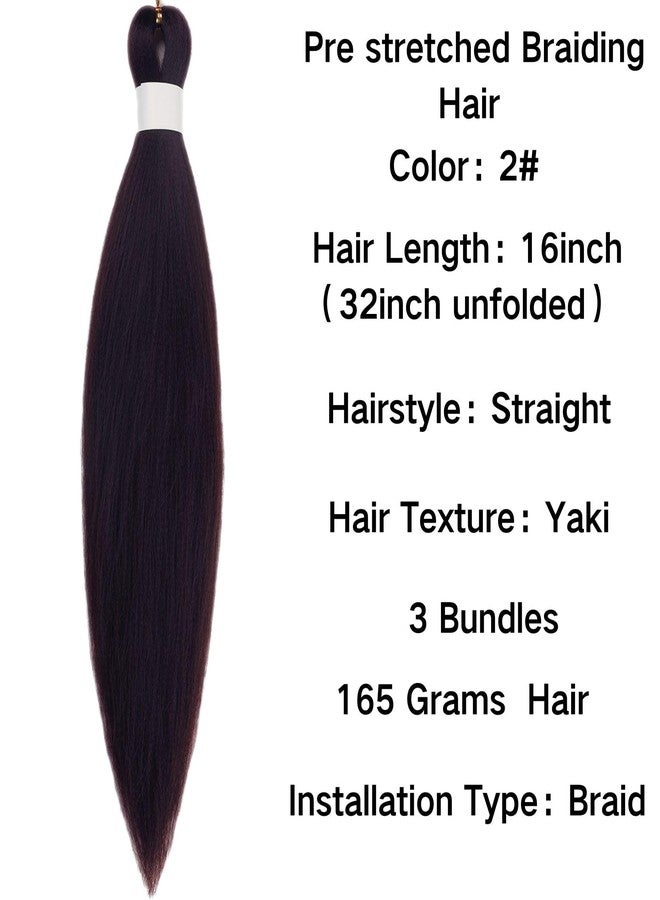 Leticia Kids Braiding Hair Pre stretched 16 inches Color 2 Yaki ez Braid Braiding Hair for Kids Knotless Braids - Image 2